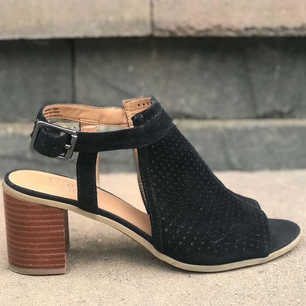 FRANCO SARTO Harlet2 Perforated Suede Leather Slingback Sandals - 8